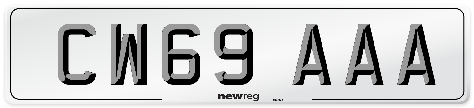 CW69 AAA Number Plate from New Reg